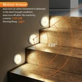 thumbnail image 5 of Warm Color LED Closet Lights Wireless Motion Sensor Puck Light, USB Rechargeable Battery Operated Puck Lights with Remote, Dimmable Under Cabinet Counter Lighting for Wardrobe Kitchen (6 Pack), 5 of 9