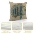 thumbnail image 4 of Embroidered Fish Throw Pillow with Down Filling, Aqua,, 4 of 5