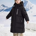 thumbnail image 6 of ATOGUTA Girl's Puffer jacket Long Quilted Puffer Jacket Warm Hooded Parka Snow Coats Size 4T-15, Black, 6 of 6