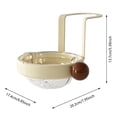 thumbnail image 3 of Sink Strainer Basket, Hanging Kitchen Sink Drain, Multifunction Food Waste Filter Basket with Bottom Release, for Vegetable Washing and Dish Drying（White）, 3 of 6