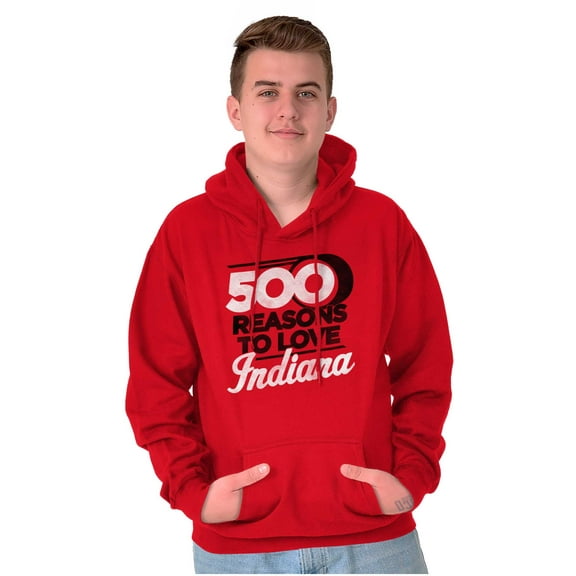 500 Reasons to Love Indiana IN Pride Unisex Plus Fleece Graphic Hoodie Brisco Brands 2X