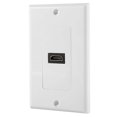 thumbnail image 4 of 1 Port Gold-Plated HDMI Wall Plate, Single Outlet Port Insert - HDMI Face Plate Socket Insert Jack Perfect for Home Theater System, 4 of 5