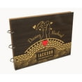 thumbnail image 7 of Darling Souvenir Personalized Engraved Laser Cut Wedding Guest Book Wooden Cover Sign-in Book Registry Guestbook Scrapbook-ZB, 7 of 7