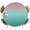 Pink Teal, variant on Elastic Fitted Round Tablecloth, Teal Brown Ombre Waterproof Stretch Table Cover for 45"-54" Tables, Turquoise Gradient Modern Abstract Art Washable Outdoor Tablecloths for Patio, Picnic, Camping