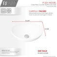 thumbnail image 2 of Stylish Vessel 15 ¾"W x 13 ⅜ "D White Porcelain Oval Bathroom Sink P-221, 2 of 8