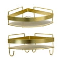 thumbnail image 3 of 2 estantes de ducha, organizador de baño, estante triangular de almacenamiento de pared para inodoro, dormitorio, jabón, oficina, champú., 3 of 7