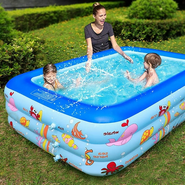 Smorebuy Family Inflatable Swimming Pool, Inflatable Pool