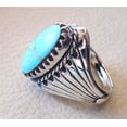 thumbnail image 4 of Turquoise Ring, Silver Jewelry, 925 Silver Ring, Father's Day, Natural Turquoise Mens ring, December Birthstone Ring, Heavy Mens Ring, Spiritual Healing Gemstone, Christmas, Tiny Mens Ring, 4 of 6