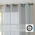 thumbnail image 2 of THD Basics 2 Piece Semi Sheer Voile Window Curtain Drapes Grommet Top Panels for Bedroom, Living Room & Kids Room - Set of 2 panels, 2 of 6