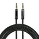 thumbnail image 1 of Auxiliar Cable 3,5mm Macho a Macho Nylon Trenzado 10 Pies Auxiliar Cable Negro para Auriculares, Inteligentes Teléfonos, Casa/Coche Estéreo, Altavoces, Computadoras Paquete de 2, 1 of 6