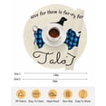 thumbnail image 6 of 13 Inch Round Placemats Set of 4, Blue Black Buffalo Checkered Non Slip Heat Insulation PP Table Mats, Bones Cute Dogs Pets Washable Place Mats for Kitchen Dining Party Table Decor, 6 of 7