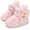 05 Pink, variant on Baby Booties Newborn Boys Girls Fleece Boots Non Slip Grippers Stay On Slipper Socks Infant First Walker Winter Warm Crib Shoes