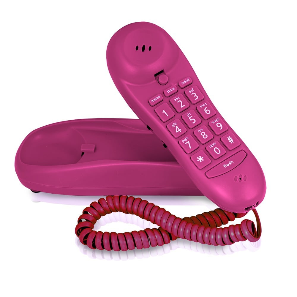 Slimline Purple Colored Phone for Wall Or Desk with Memory 