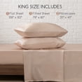 thumbnail image 7 of MR&HM Satin Sheet Set King 4 Pcs, Silky Elegant Luxurious King Size Bed Sheets, with Flat Sheet, Deep Pocket Fitted Sheet for Mattress and Matching Satin Pillow Cases (King Size, Champagne), 7 of 7