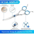 thumbnail image 4 of XD4-Dog Grooming Scissors Curved Scissors for Dog Grooming Round Tips Pet Grooming Shears for Dog Cat on Face Paw Hair Trimming with Leather Cases 5 Inch*04, 4 of 7