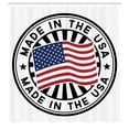 thumbnail image 3 of Ambesonne American Shower Curtain, National Flag Stamp Design, 69"Wx84"L, Charcoal Grey Multicolor, 3 of 5