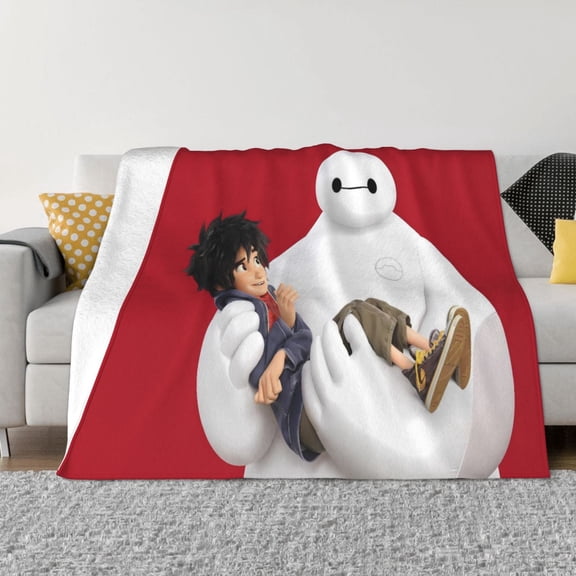 Baymax-1 (15) Plush Throw Blanket Gifts for Fans Girls Boys Women Present Suitable for a variety of settings