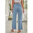 thumbnail image 3 of Pantalon Large à Taille Élastique Bleu Ciel pour Femmes, 3 of 9
