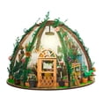 thumbnail image 1 of DIY Miniature Dollhoe Kit Wooden Mini Starry Flower Green Hoe with LED Light for Kids, 1 of 8