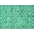 thumbnail image 1 of Ahgly Company Machine Washable Indoor Rectangle Abstract Turquoise Blue Modern Area Rugs, 8' x 12', 1 of 4
