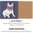 thumbnail image 6 of GZHJMY Square Drink Coasters, 4 Pcs Bulldog Wear Heart Sunglasses Absorbent Ceramic Coffee Coasters for Drinks with Cork Base Housewarming Gift for Home Decor, 6 of 6