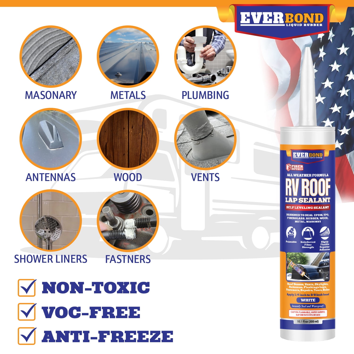 Everbond RV Roof Sealant 10.1 OZ - White