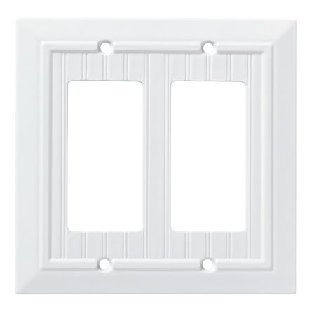 Franklin Brass W35272-PW-C Classic Beadboard Double Decorator Wall Plate, Single