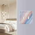 thumbnail image 4 of Yayeee Toggle Light Switch Wall Plate 2-Gang 4.56"x4.48" Decorative Outlet Cover, Abstract Blue, 4 of 7