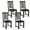 Black, variant on Costway Dining Chair Set of 2 with Rubber Wood Frame & Leaf-shape High Back for Kitchen Brown