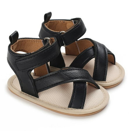 

Cathalem Shower Shoes Spring And Summer Children Baby Toddler Shoes Boys And Girls Sandals Solid Color Open Jelly Sandals Black 12 Months