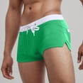 thumbnail image 2 of mgoYE Men Swim Trunks Short Mens Swim Briefs Square Leg Board Short Quick-Dry Swimwear with External Drawstring Stretch Beach Trunks|Green,S, 2 of 5