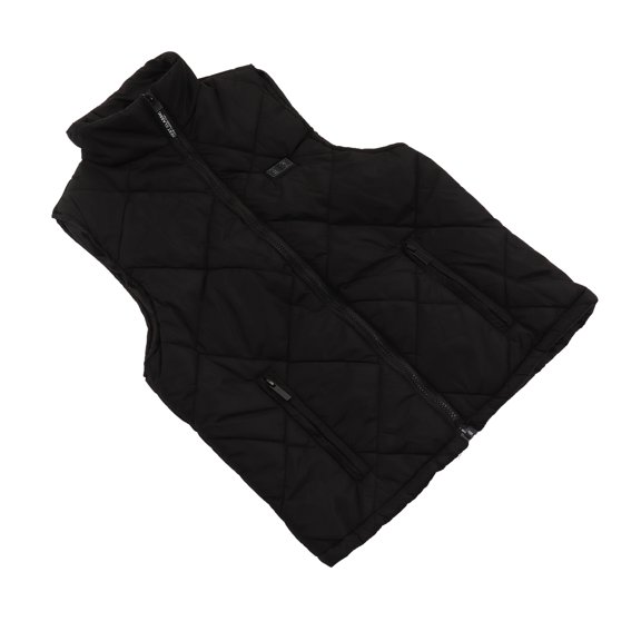 Chaleco Calefactor Para Niños Chaleco Calefactor De 13 Zonas Chaqueta Calefactora Eléctrica USB Para Niños Niñas Actividades Al Aire Ocio En El Hogar Negro