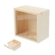 thumbnail image 5 of WORGEOUS Caja de almacenamiento de madera sin terminar, joyero decorativo, cofre del tesoro, caja de embalaje de regalo con tapa transparente, 5 of 8