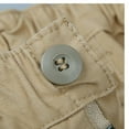 thumbnail image 5 of Jinhomg Cotton Work Pants for Men Big and Tall Comfy Elastic Waist Cargo Pants Big and Tall Casual Solid Straight Outdoor Pants with Pockets Khaki XXXL, 5 of 10