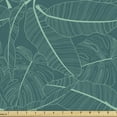 thumbnail image 1 of Leaves Upholstery Fabric by the Yard, Tropic Accents Foliage Paradise Forest Hipster Botanic Monstera Cozy Interior, Decorative Fabric for DIY and Home Accents, Teal Mint Green by Ambesonne, 1 of 5