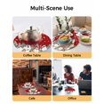 thumbnail image 2 of 15 Inch Round Placemats Set of 4, Red Christmas Non Slip Heat Insulation PP Table Mats, Snowman Snowflake Xmas Tree Winter Washable Place Mats for Kitchen Dining Party Table Decor, 2 of 7