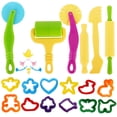 thumbnail image 1 of Juego De Herramientas De Plastilina Para Niñas Y Niños, Kit De Accesorios De Plastilina De 25 Piezas Con Moldes De Animales, Cortadores, Rodillos, Tijeras, Rodillos, Juguetes Creativos Para Niños, Reg, 1 of 5