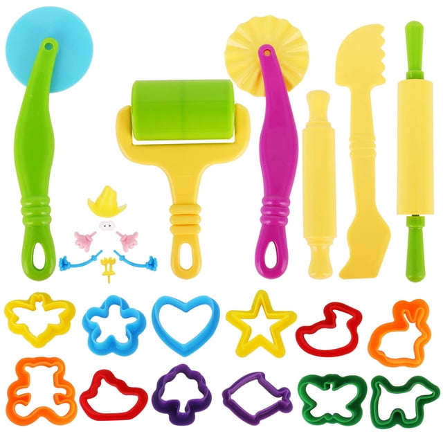 Juego De Herramientas De Plastilina Para Niñas Y Niños, Kit De Accesorios De Plastilina De 25 Piezas Con Moldes De Animales, Cortadores, Rodillos, Tijeras, Rodillos, Juguetes Creativos Para Niños, Reg