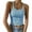 A-Light Blue, variant on Womens Sleeveless Summer Tank Top form Fitting Crew Neck Spaghtti Straps Crop Tops Ribbed Knit Solid Basic Cami Shirts B-Red