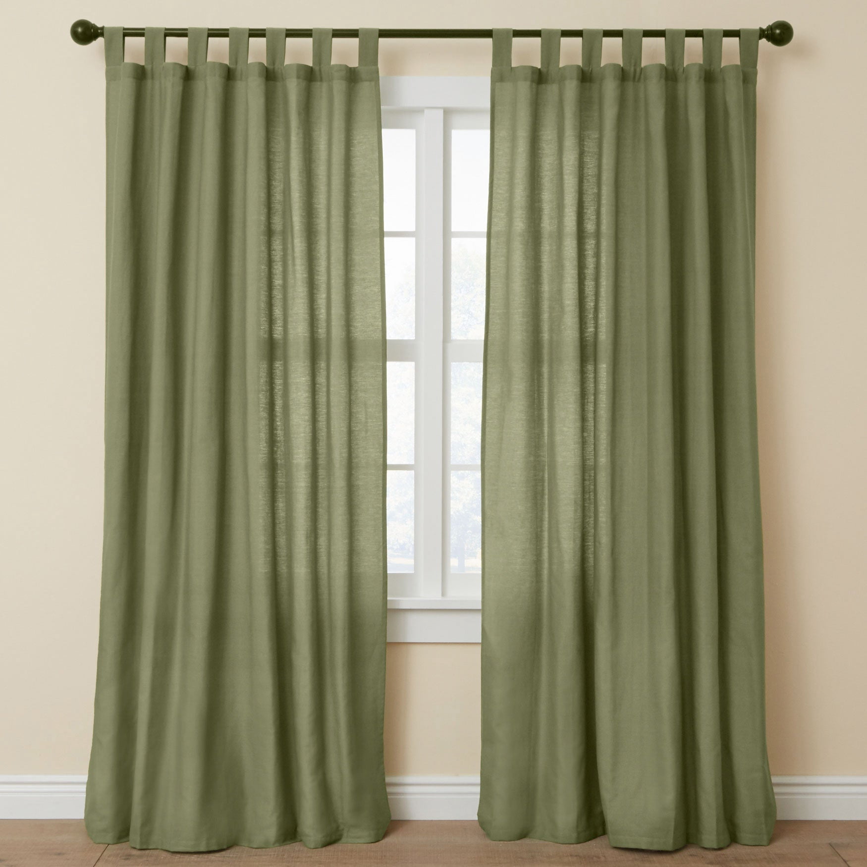 BrylaneHome Poly Cotton Canvas Tab-Top Panel