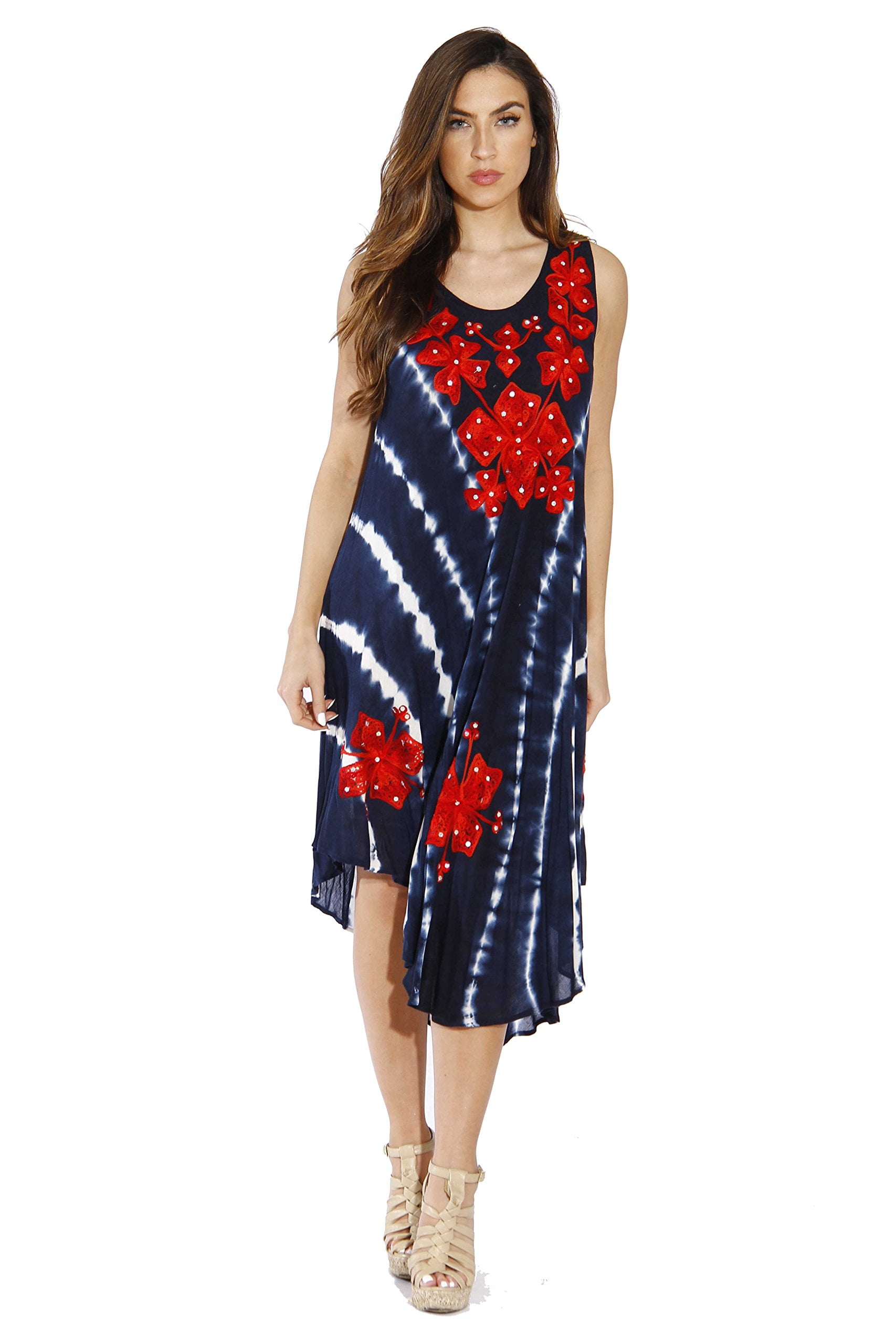 red white and blue sun dress