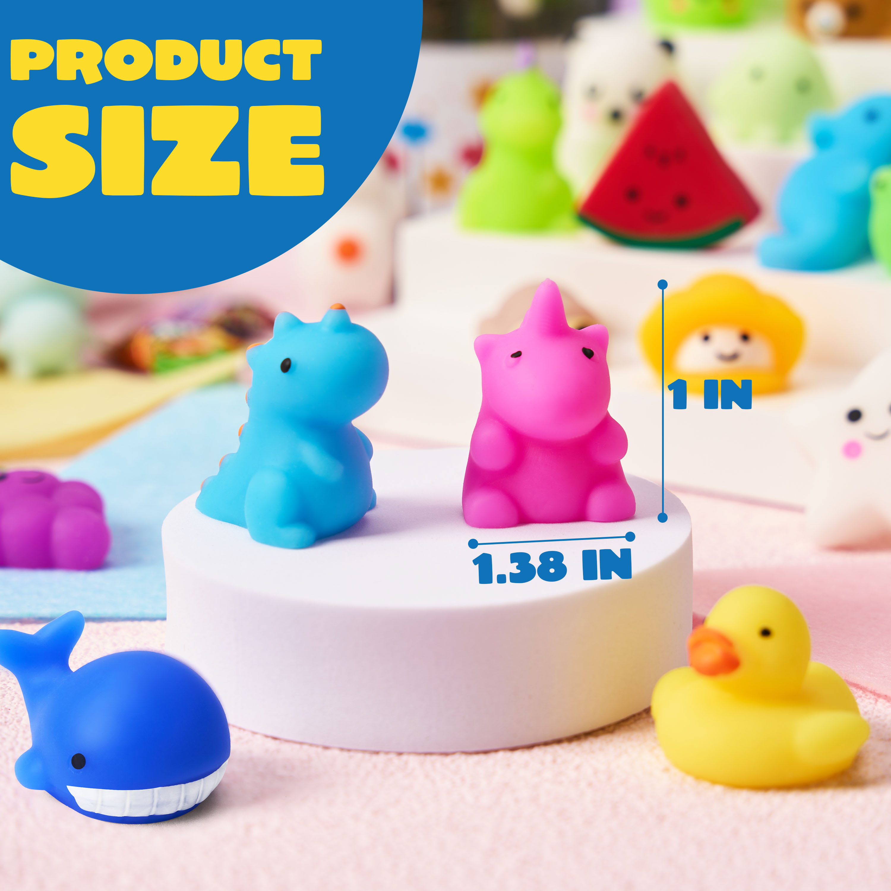 Joyfy 25 Piece Mini Mochi Squishy Toys, Animals & Fruit photo 2