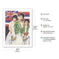 thumbnail image 2 of Family of the Queen (Ka ʻOhana ʻO Liliʻuokalani) - Hawaiian Flag - From an Original Watercolor Painting by Janet Stewart - Bamboo Fine Art 290gsm Paper (Unframed) 12x16in, 2 of 4
