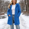thumbnail image 6 of Ihhxva Women's Cardigan Sweater Hooded Warm Winter Coat Loose Fit Multi-Pockets Long Sleeve Cozy Casual Cold Weather Outings S-2XL, 6 of 8