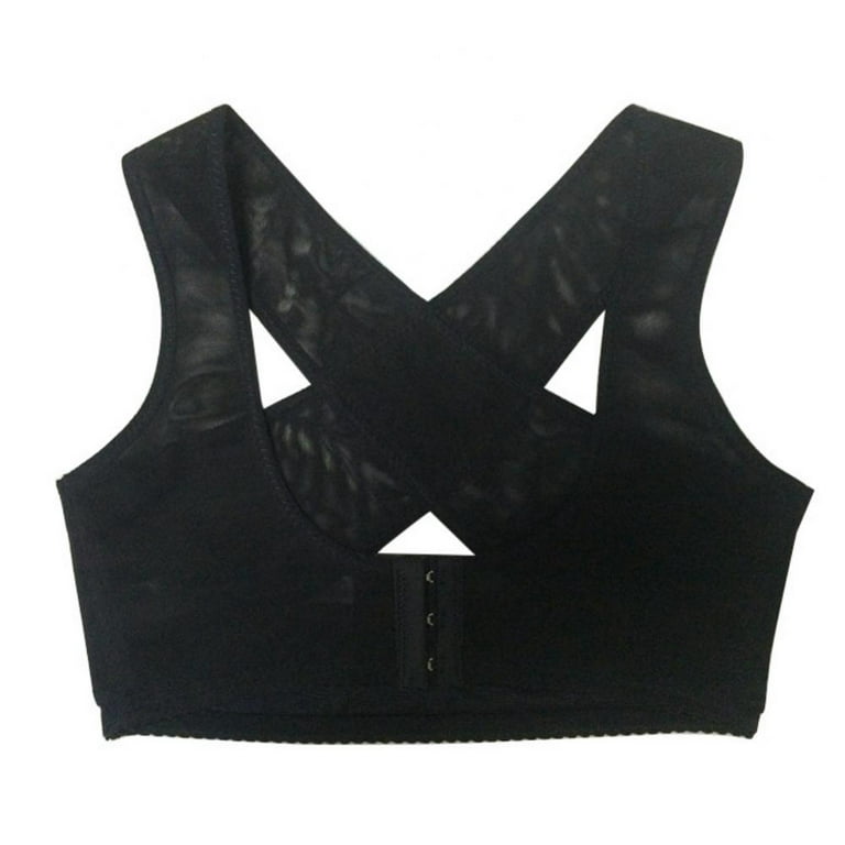 Shaper Back Support Vest Shapewear Tops for Hunchback Sagging Chest Brace  Arm Shaper Control Sleeves,Black-Medium