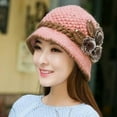 thumbnail image 3 of Zhaomeidaxi Women Winter Warm Knit Hat Wool Snow Ski Caps with Visor, 3 of 8