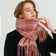 thumbnail image 2 of Manta de cachemira cálida para mujer, bufanda de viaje de invierno, pashmina a cuadros a la moda, chal grueso con borlas, poncho informal, bufanda nueva, 2 of 5