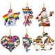 thumbnail image 1 of Colgante De Madera De Navidad Con Patrones Exquisitos Decoración De Árbol Muñeco De Nieve De Madera Decoraciones Navideñas Montadas Para Colgar Para La Decoración De La Fiesta En El Hogar 6Pcs Cateissary HA015219-00, 1 of 7