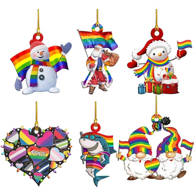Toystoory 6pcs Colgante de de Navidad con patrones exquisitos Decoración de árbol de Navidad Colgante de muñeco de nieve de Decoraciones Kits de decoración para fiestas Toystoory HA015219-00