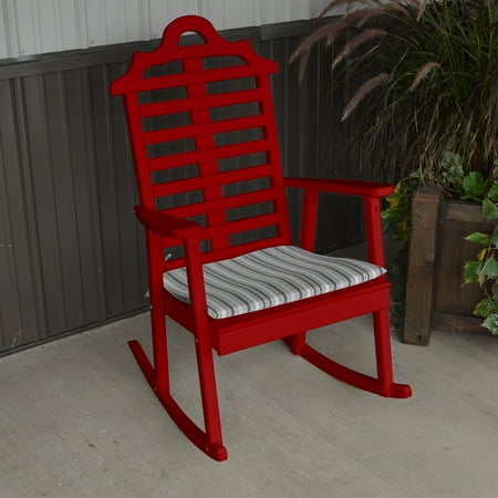 A & L Furniture Yellow Pine Marlboro Porch Rocker